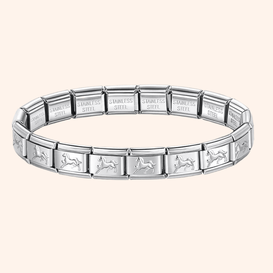 Pulsera Italiana Caballos Acero Inoxidable - Charmsymore