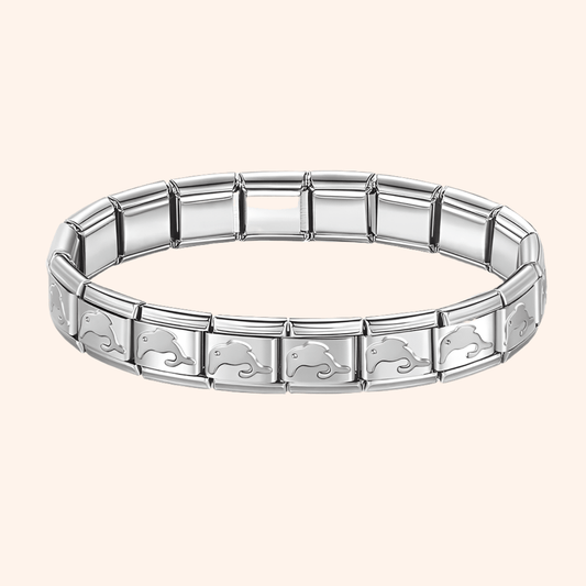 Pulsera Italiana Delfín Acero Inoxidable - Charmsymore