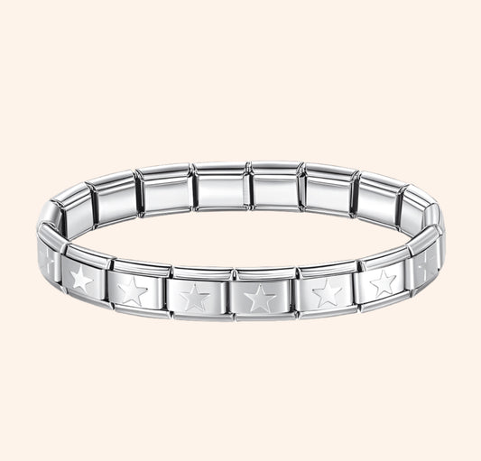 Pulsera Italiana Estrellas  𝗘𝗡𝗧𝗥𝗘𝗚𝗔 𝗜𝗡𝗠𝗘𝗗𝗜𝗔𝗧𝗔 - Charmsymore