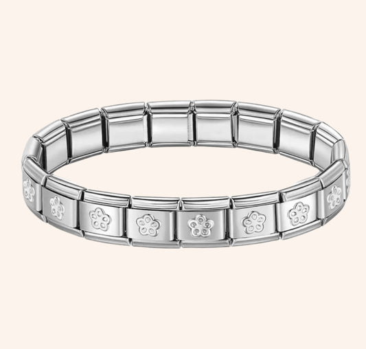 Pulsera Italiana Flor  𝗘𝗡𝗧𝗥𝗘𝗚𝗔 𝗜𝗡𝗠𝗘𝗗𝗜𝗔𝗧𝗔 - Charmsymore