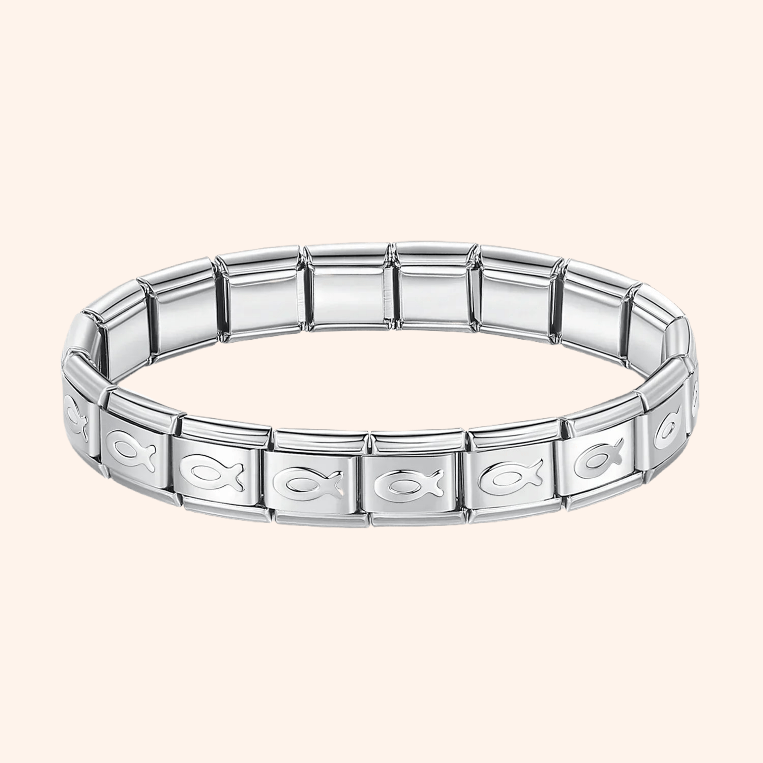 Pulsera Italiana Pez Acero Inoxidable - Charmsymore