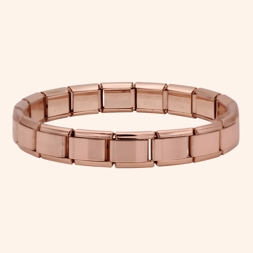 Pulsera Italiana Rose Gold Acero Inoxidable - Charmsymore