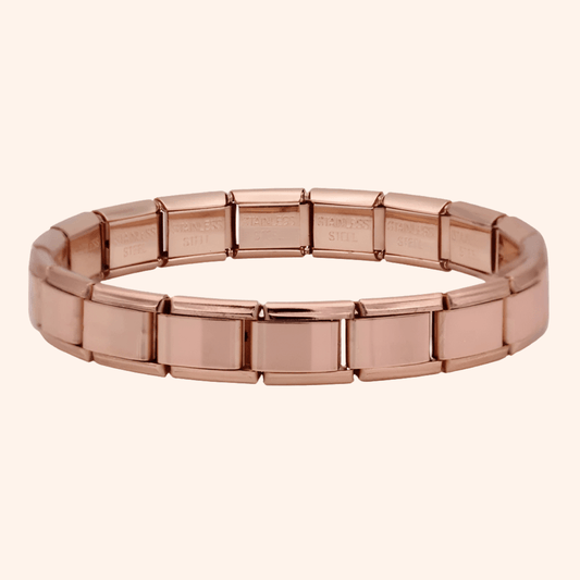 Pulsera Italiana Rose Gold Acero Inoxidable - Charmsymore