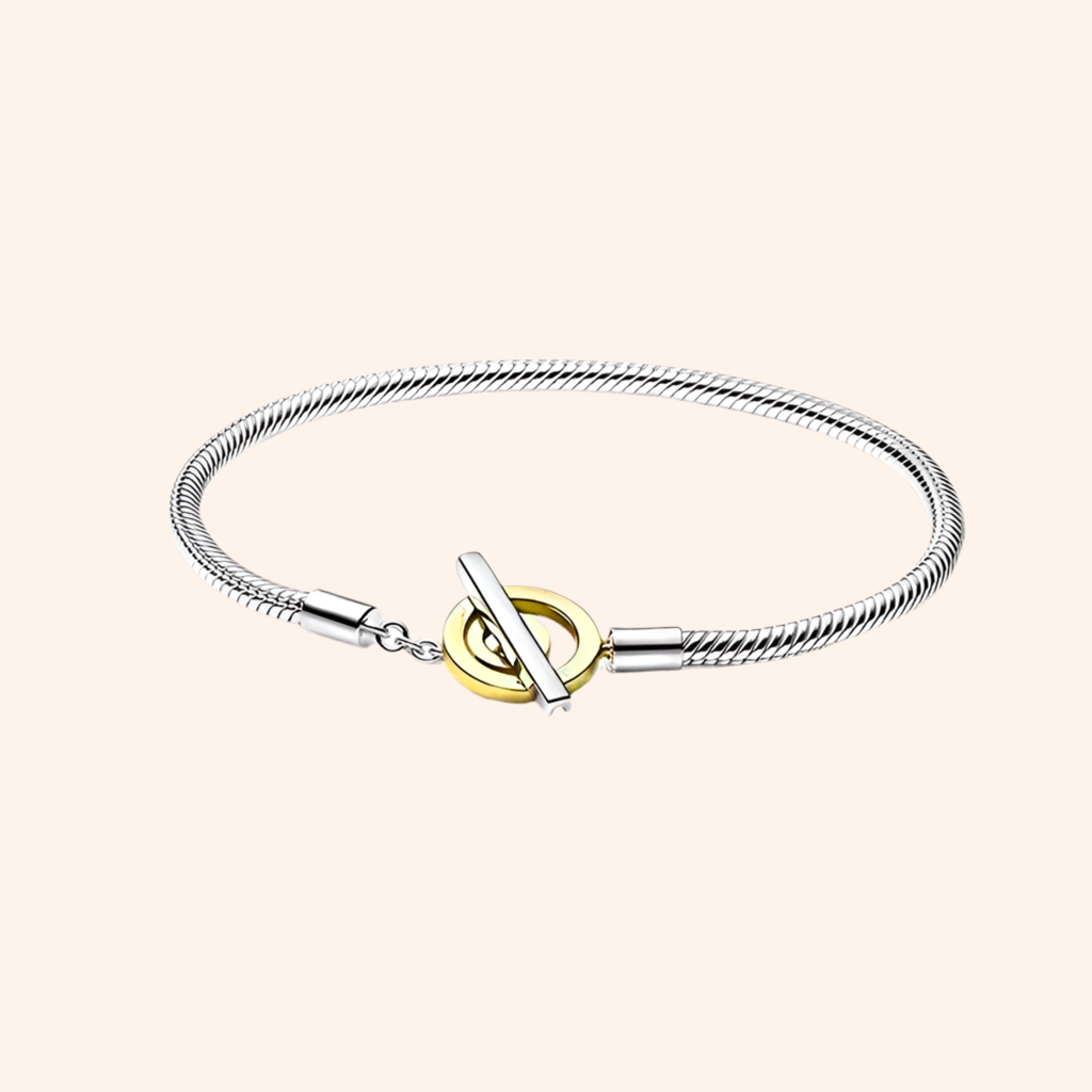 Pulsera Snake Gold Plata 925 - Charmsymore