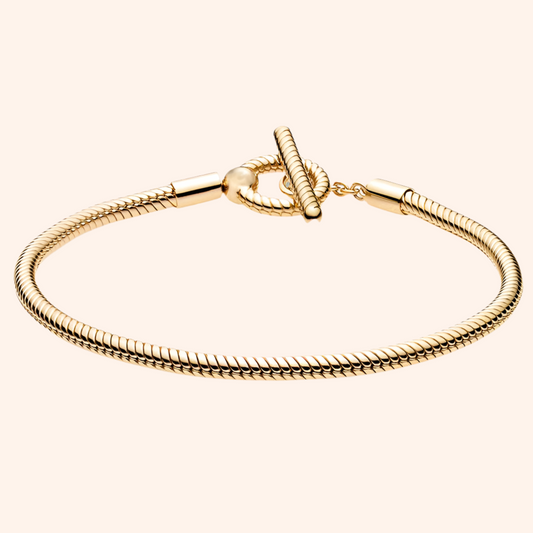Pulsera Snake Gold Plata 925 - Charmsymore