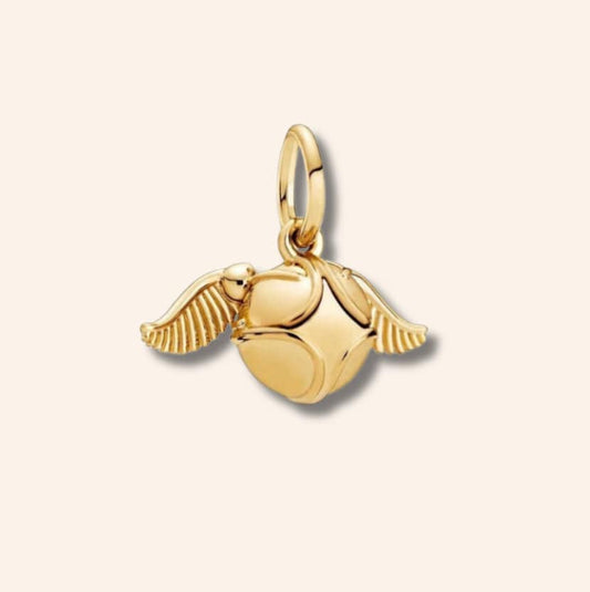 Snitch Dorada Charm Plata S925 - Charmsymore