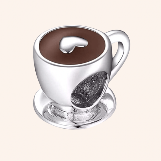 Taza de café Charm Plata S925 - Charmsymore