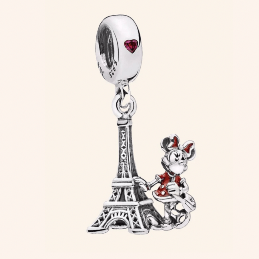 Torre Eiffel Minnie Charm Plata S925 - Charmsymore