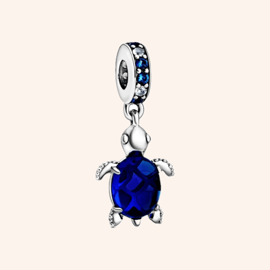 Tortuga Azul Mar Charm Plata S925 - Charmsymore