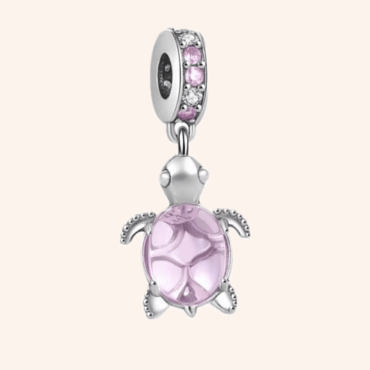 Tortuga Rosa Charm Plata S925 Mar - Charmsymore