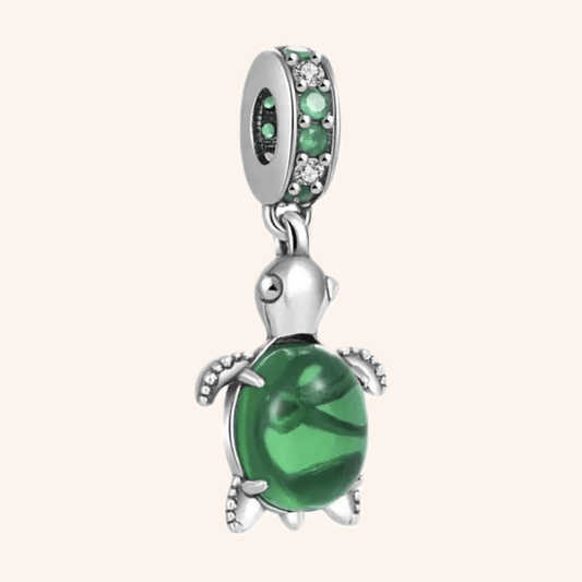 Tortuga Verde Charm Mar Plata S925 - Charmsymore